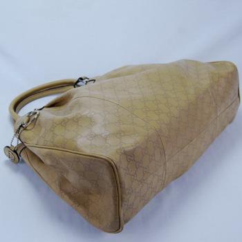 Replica Gucci  Handle bags 211943 Apricot Cow Leather Large Bag