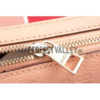 Gucci Vintage Web Boston Bag Peach