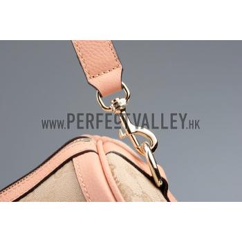 Gucci Vintage Web Boston Bag Peach