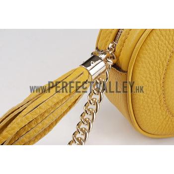 Gucci Soho Leather Mini Chain Bag Yellow 607947 Replica