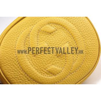 Gucci Soho Leather Mini Chain Bag Yellow 607947 Replica