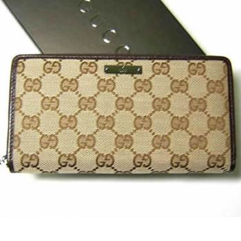 Gucci Wallet 112724 Coffee Canvas Wallet