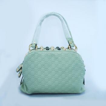 Gucci Shoulder bags 209600 Green Cow Leather Medium Bag