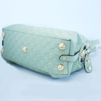 Gucci Shoulder bags 209600 Green Cow Leather Medium Bag