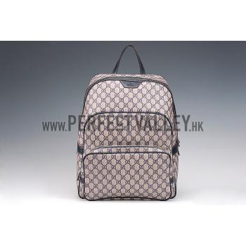 Gucci GG Canvas Backpack Beige/Blue 607933