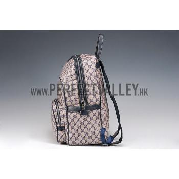 Gucci GG Canvas Backpack Beige/Blue 607933