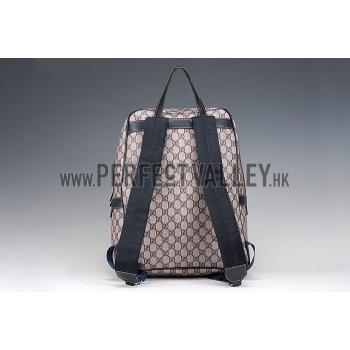 Gucci GG Canvas Backpack Beige/Blue 607933