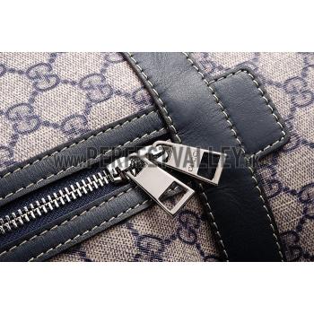 Gucci GG Canvas Backpack Beige/Blue 607933