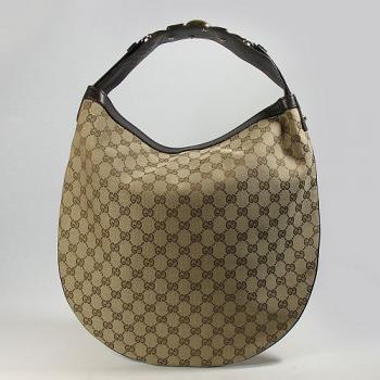 Replica Quality Gucci Hobo bags 170014 Khaki Canvas Ladies Bag