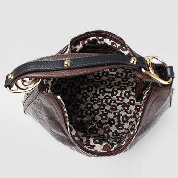 Gucci Hobo bags 223952 Coffee Cow Leather Large Handbag Replica