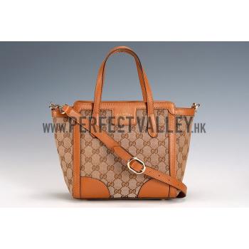 Gucci Swing Ebony/Tan Tote Small