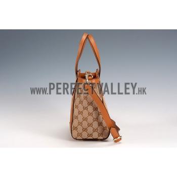 Gucci Swing Ebony/Tan Tote Small