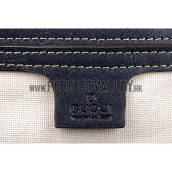 Gucci Monogram Canvas Messenger Bag Navy