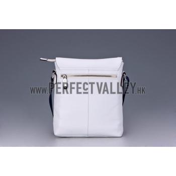 Gucci Web White Leather Small Messenger Bag