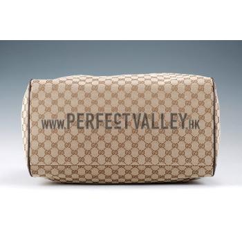 Gucci Medium Carry On Duffle Bag in Beige Monogram Canvas Replica