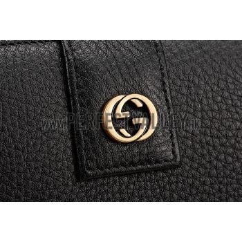 Replica Gucci Wallet With G G Metal Detail Black