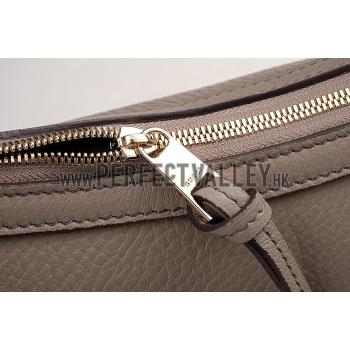 Gucci Miss GG Leather Hobo Grey Replica