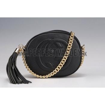 Gucci Soho Leather Mini Chain Bag Black 607941 Replica