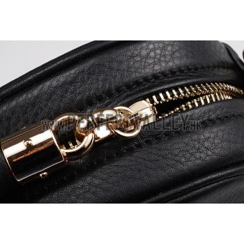 Gucci Soho Leather Mini Chain Bag Black 607941 Replica