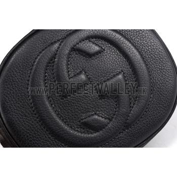 Gucci Soho Leather Mini Chain Bag Black 607941 Replica