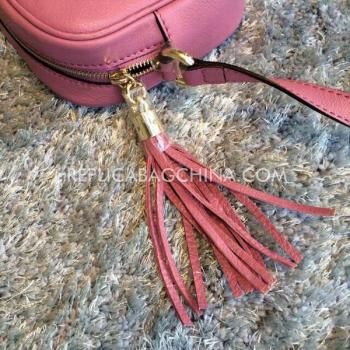 Gucci Shoulder Bag Pink Calfskin Disco Replica