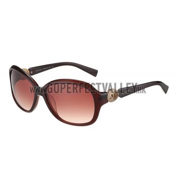 Gucci Elegant Oval Shaped Brown Sunglasses 308033