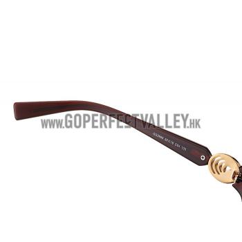 Gucci Elegant Oval Shaped Brown Sunglasses 308033