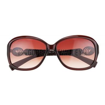 Gucci Elegant Oval Shaped Brown Sunglasses 308033