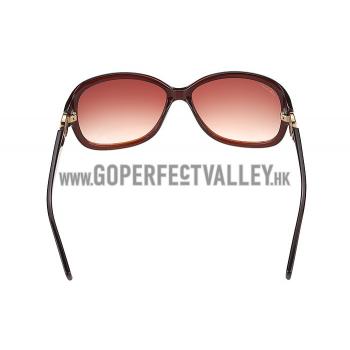 Gucci Elegant Oval Shaped Brown Sunglasses 308033