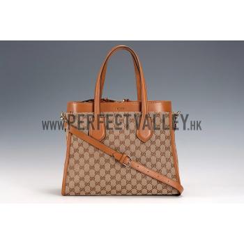 Replica Gucci Ramble Ebony/Tan Tote