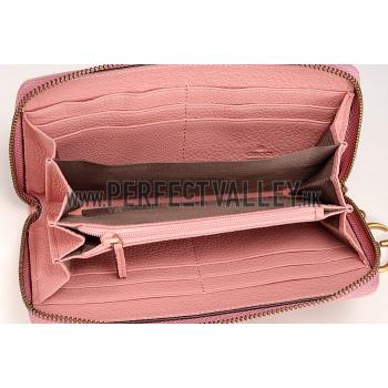 Gucci Marmont Leather Wallet Pink