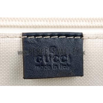 Gucci Monogram Canvas Messenger Flap Bag Navy