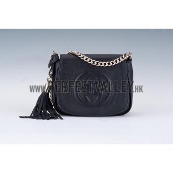 Replica Gucci Soho Mini Shoulder Strap Bag Black