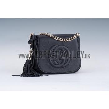 Replica Gucci Soho Mini Shoulder Strap Bag Black