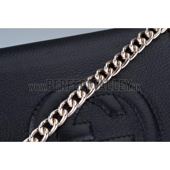 Replica Gucci Soho Mini Shoulder Strap Bag Black