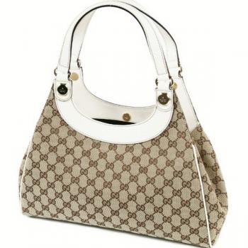 Replica Gucci Hobo bags 154982 Khaki Canvas Ladies Handbag