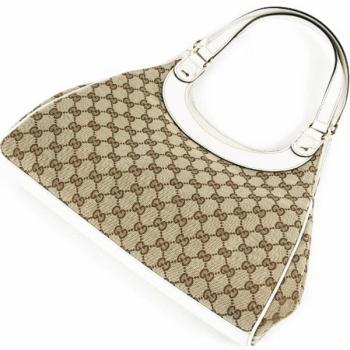 Replica Gucci Hobo bags 154982 Khaki Canvas Ladies Handbag