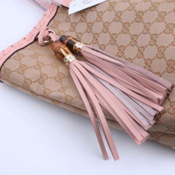 Gucci Tote bags 218499 Apricot Canvas HandBags