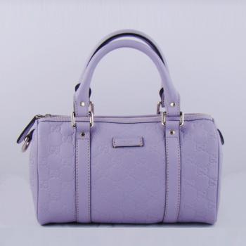 Gucci  Handle bags 193604 Purple Cow Leather HandBags Replica