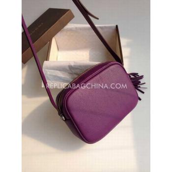 Gucci Tassel Purple Handbag Shoulder Bag Calfskin