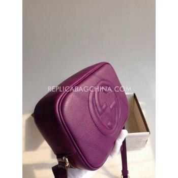 Gucci Tassel Purple Handbag Shoulder Bag Calfskin