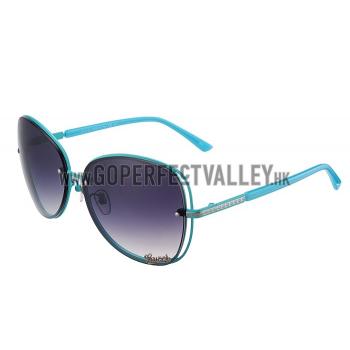 Gucci Aviator Gucci Logo On Lens Blue Frame Sunglasses 307890