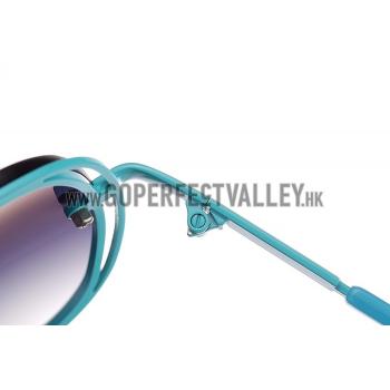 Gucci Aviator Gucci Logo On Lens Blue Frame Sunglasses 307890