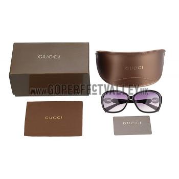 Replica Gucci Elegant Oval Shaped Black Sunglasses 308031