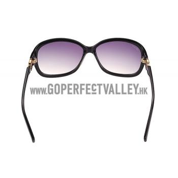 Replica Gucci Elegant Oval Shaped Black Sunglasses 308031