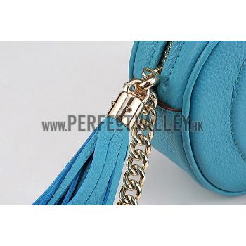 Replica Gucci Soho Leather Mini Chain Bag Teal 607945