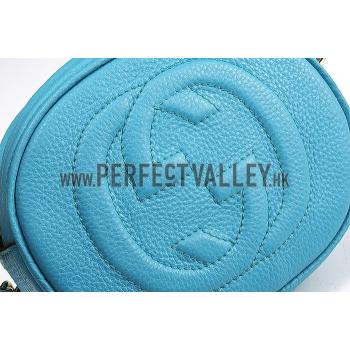 Replica Gucci Soho Leather Mini Chain Bag Teal 607945