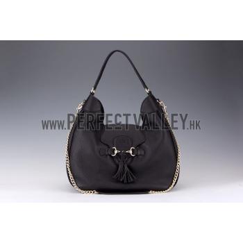 Gucci Emily Black Leather Hobo