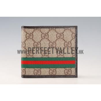 Cheap Gucci Supreme Web Bi-Fold Wallet