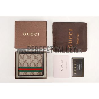 Cheap Gucci Supreme Web Bi-Fold Wallet